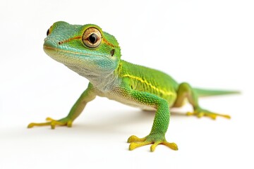 Fototapeta premium Vibrant Green Lizard Close-Up