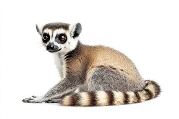 Adorable Ring-tailed Lemur Posing