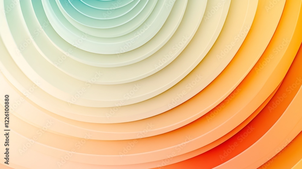 Poster abstract concentric circles gradient color design