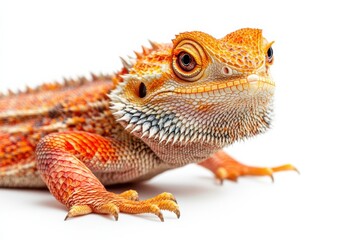 Fototapeta premium Vibrant Orange Bearded Dragon