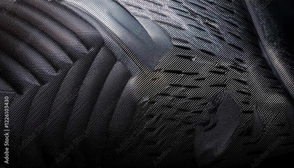 Aufkleber closeup detail of carbon fiber texture highly polished grain pattern and layered structure, illumina
