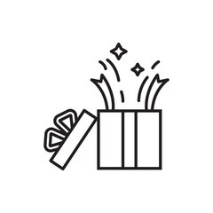 Opened gift box, surprise box 