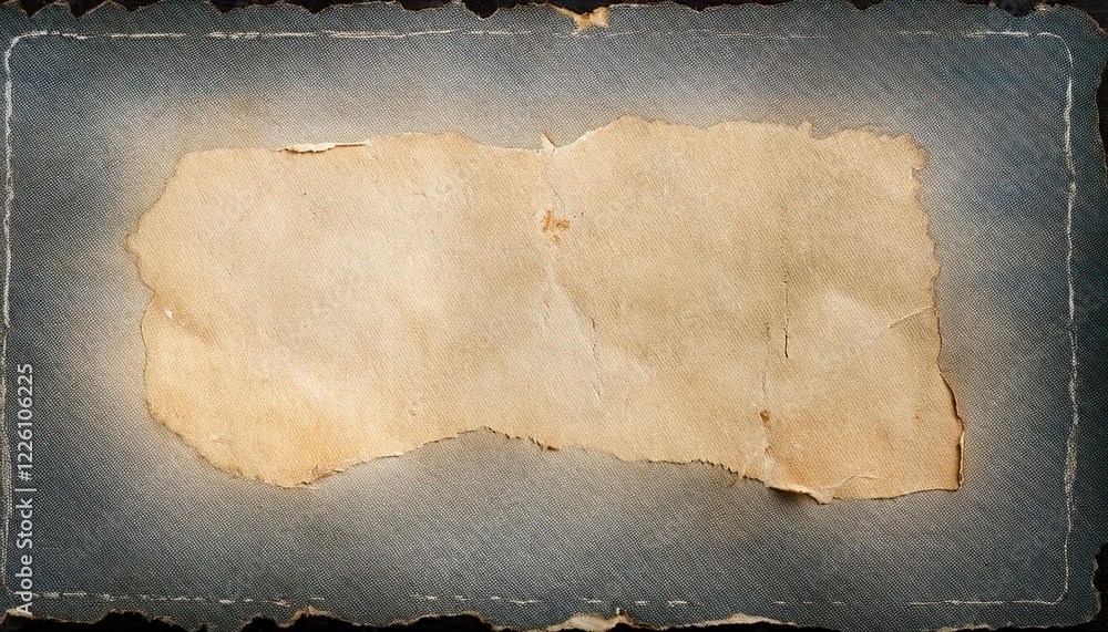 Poster antiquated paper texture aged parchment echoing the passage of time, displaying a worn and weathered