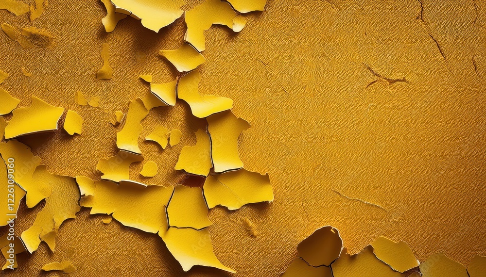 Aufkleber vintage textured paint peel on a rough surface abandoned space with chipped paint texture and empty 