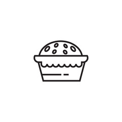 Pie icon.Flat vector illustration