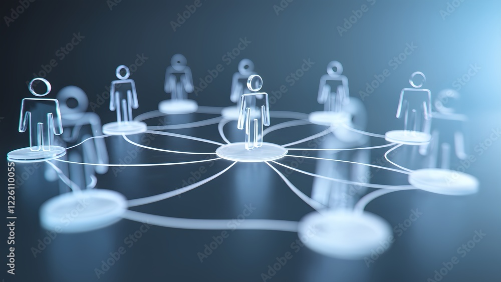 Poster connecting people in a digital network virtual space infographic abstract environment 3d viewpoint s