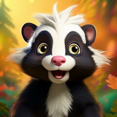 Fototapeta premium Niedliches Stinktier