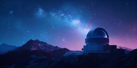 Futuristic Telescope Observing Distant Galaxies