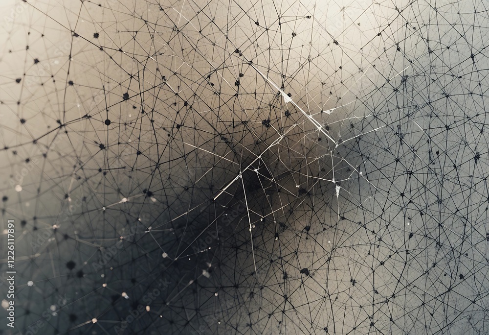 Poster abstract network structure weblike design