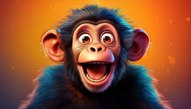 Lustiger Schimpanse