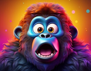 Obraz premium Lustiger Gorilla