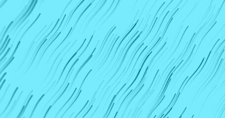 Image of glowing light trails moving over blue background