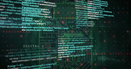 Obraz premium Image of file icons and digital data processing over computer servers