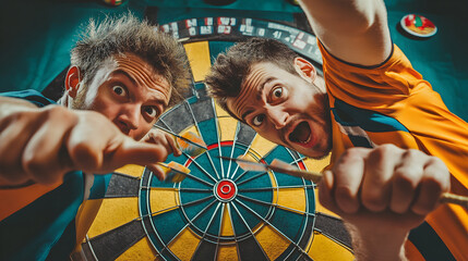 Collision of Determination: Darts Players in a Fierce Race for the Bullseye