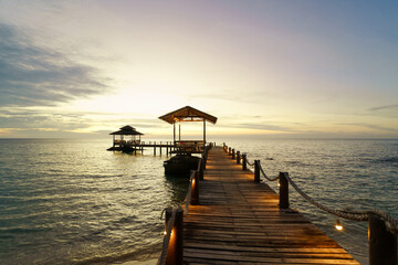 pier at sunset in Ko Kut