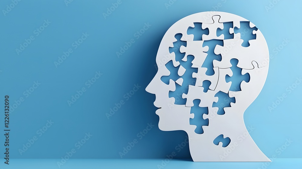 Poster deconstructed mind an abstract puzzle representation of cognitive complexity symbolizing the intrica