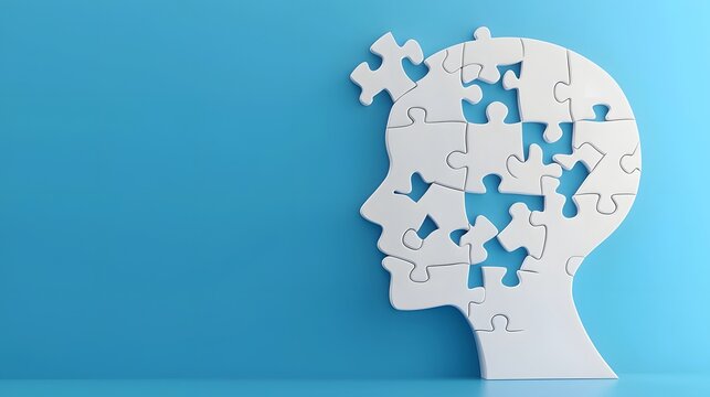 Fragmented Mind A Puzzle Like Abstract Representation of Intellectual Complexity Symbolizing the Intricate Processes of the Human Mind and Cognition