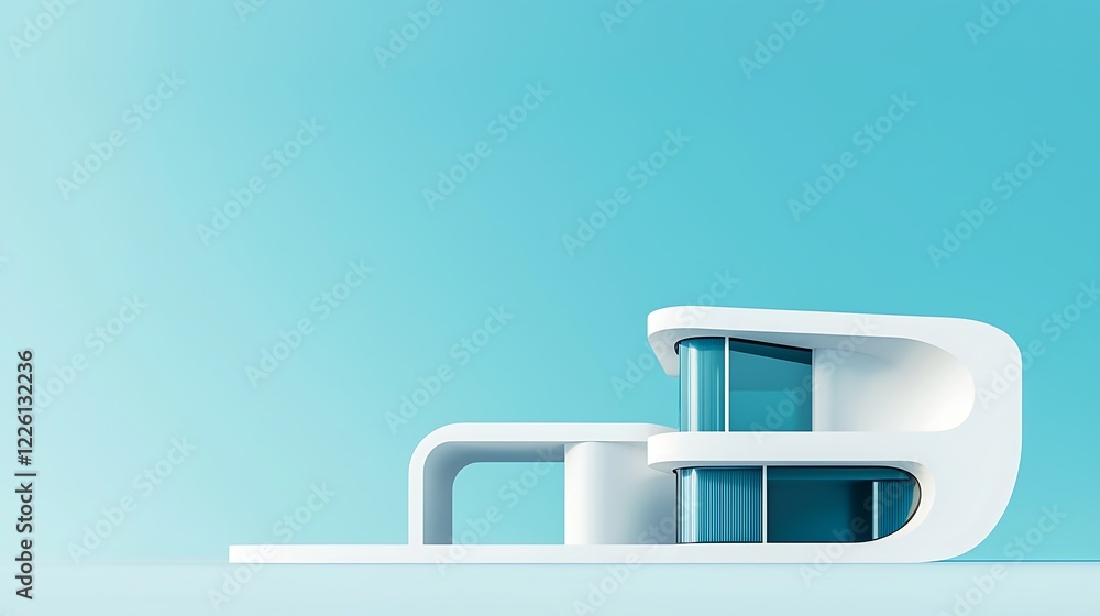 Poster modern architectural design with clean lines and style