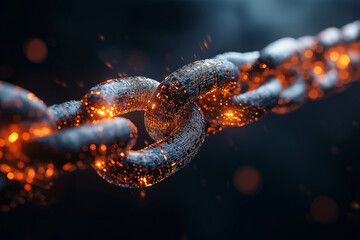 Breaking Free: A Digital Chain Symbolizes the End of Constraints
