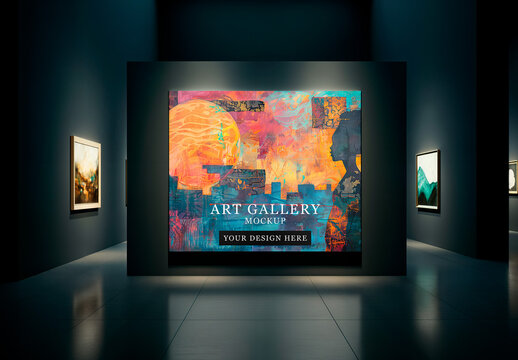 Large Canva Gallery Art Mockup