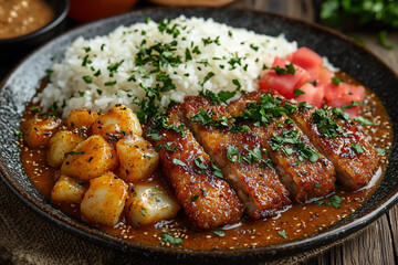 Fototapeta premium delicious japanese curry rice