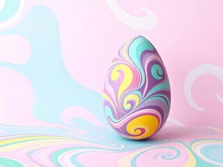 Pastel Easter Egg Gradient Background Pattern - Vibrant AI Art