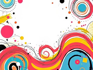 Obraz premium Vibrant Chalk Line Hand-Drawn Pattern Backgrounds - AI Art