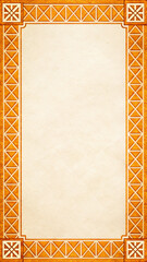 Geometric Border Pattern with Paper Texture and Sunset Glow Palette