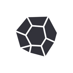 Obraz premium Gemstone solid icons, minimalist vector illustration ,simple transparent graphic element .Isolated on white background