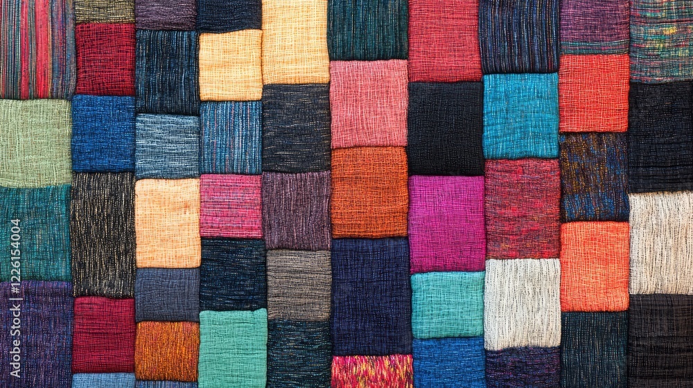 Poster top view of colorful silk sarees arranged in layers, showcasing their rich textures and patterns wit