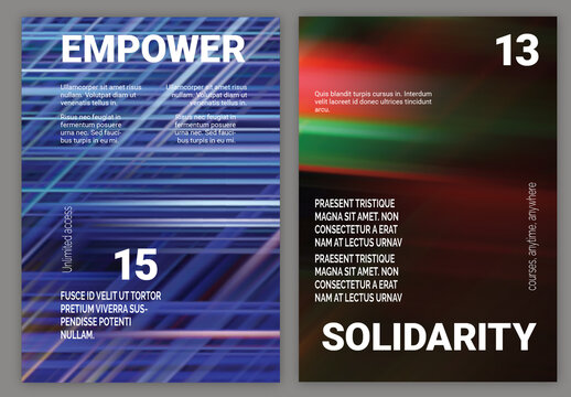 Flyer A4 With Fluid Motion Blur Gradient Colorfull Background