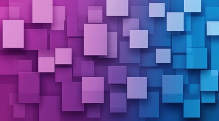 Abstract background of purple and blue squares.