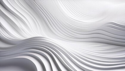 Ultra HD Quality Striking, Clean, and Minimalistic White Geometric Abstraction with Subtle Shades of Light and Dark in a Modern Artwork