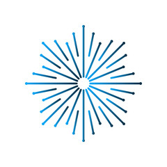 Obraz premium Firework icon design template