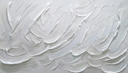 Vibrant White Oil Painting Showcasing Intricate Brush Strokes and Tactile Texture, Perfect for Modern Art Lovers Seeking Bold Visual Impact.