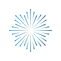 Obraz premium Firework icon design template