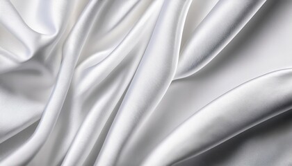 Fototapeta premium Luxurious White Silk Textured Background A Versatile, Minimalist Palette for Elegant Designs and HighQuality Artwork Compositions.