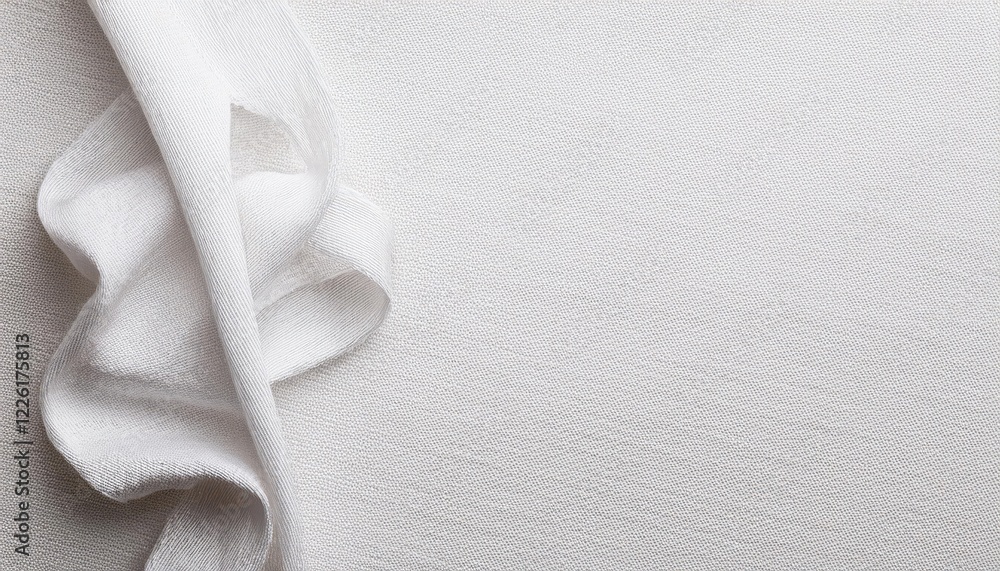 Poster clean, minimalist white textile canvas texture, perfect backdrop for design projects, incorporating 