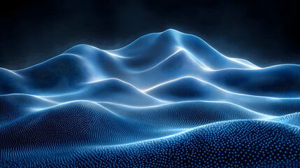 Obraz premium Glowing Blue Digital Wave Abstract Background