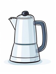 Fototapeta premium the AI Image Generator, Classic Metallic Coffee Pot with Handle