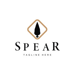 Old Spear Logo Vintage Retro Simple Business Brand Design Spear Arrow Illustration Template