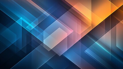 Fototapeta premium A mesmerizing abstract composition featuring overlapping translucent shapes in vibrant hues. Ideal for digital art projects, backgrounds, or modern design themes.