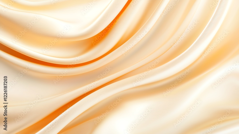 Poster a smooth, flowing fabric in soft peach and cream tones, creating an elegant texture. perfect for bac