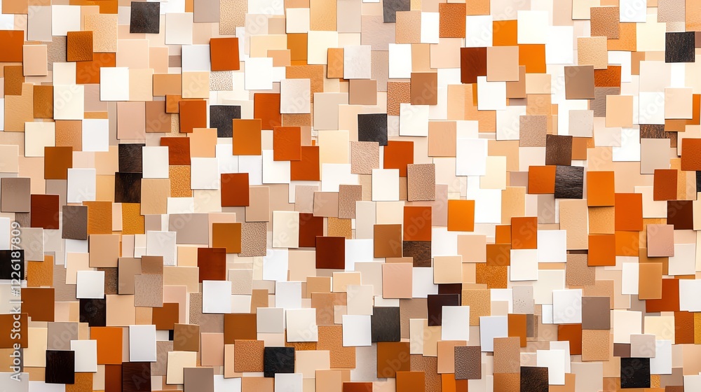 Poster a vibrant and textured abstract pattern featuring a collection of color squares in various shades of