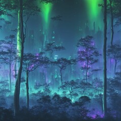 Fototapeta premium landscape with trees