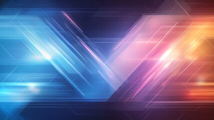 Dynamic abstract background featuring vibrant blue and orange light streaks, creating a sense of movement and energy. Ideal for technology, design, and creative projects.