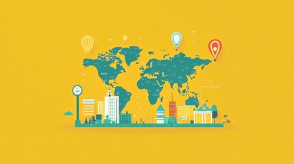 background with city