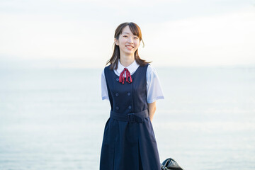 笑顔の女子高生