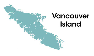 Obraz premium vancouver island map