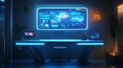 Naklejka premium Future Technology Office